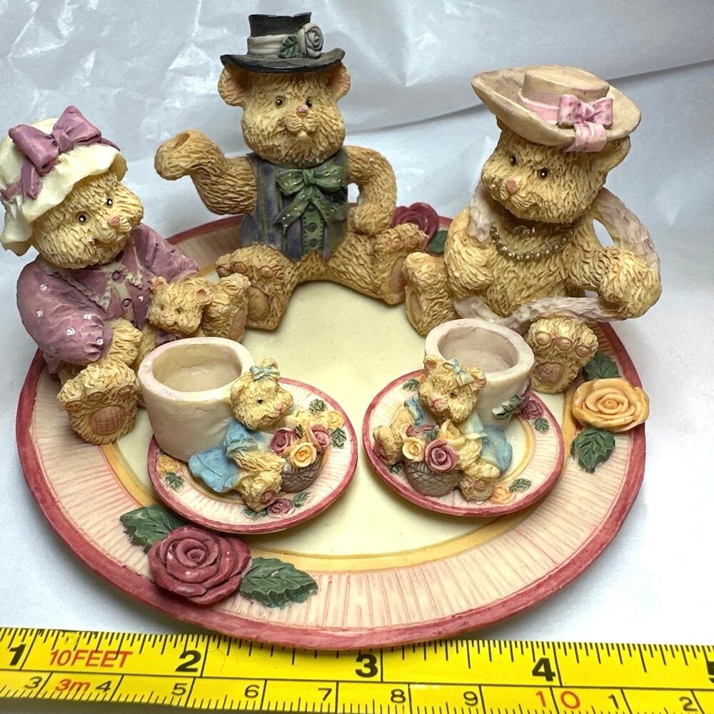 Minature tea set of the bear family.  1995 Youngs family